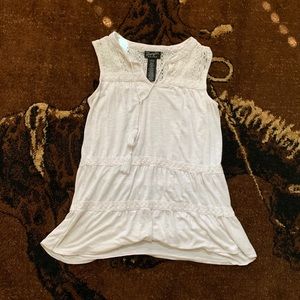 White Flowy Wrangler Tank